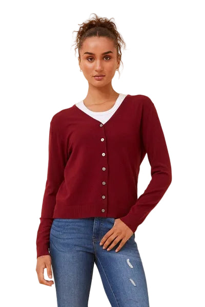 CLOE CARDI IN RED