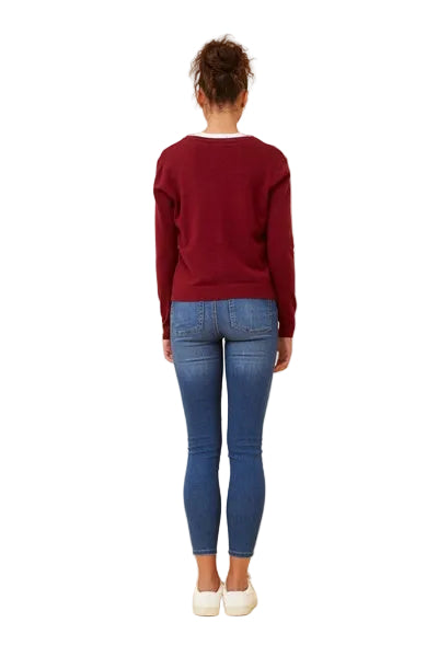 CLOE CARDI IN RED