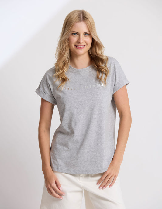 SOHO CUFF TEE IN GREY