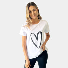 Load image into Gallery viewer, ROUND NECK HEART TEE
