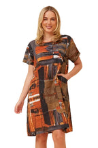 CHARLIE SHIFT DRESS IN SIENNA