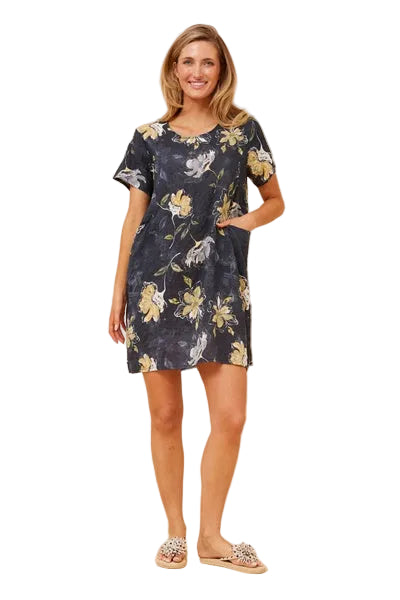 CHARLIE SHIFT DRESS IN INDIGO