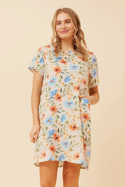 CHARLIE FLOWER SHIFT DRESS