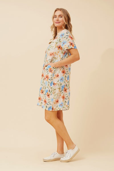 CHARLIE FLOWER SHIFT DRESS