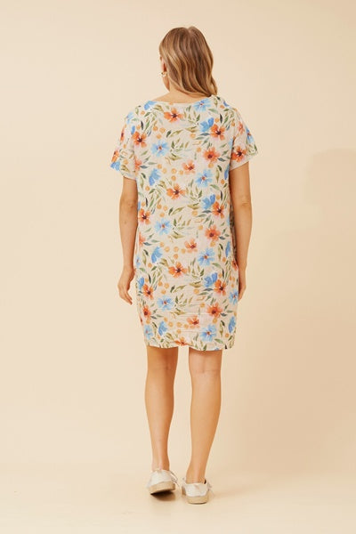 CHARLIE FLOWER SHIFT DRESS