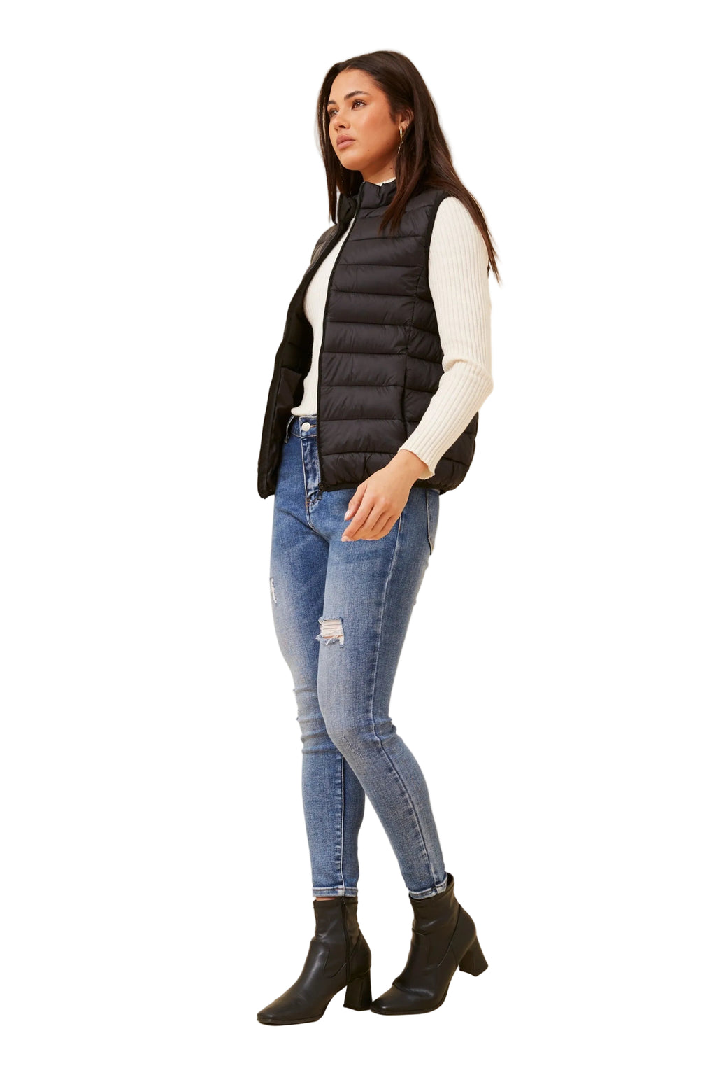 BLACK PUFFER VEST