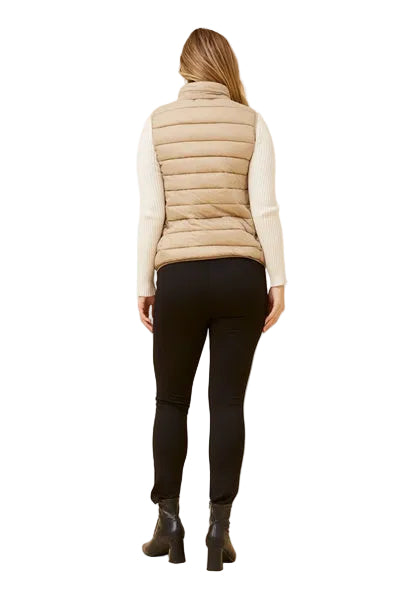PUFFER VEST IN SAND