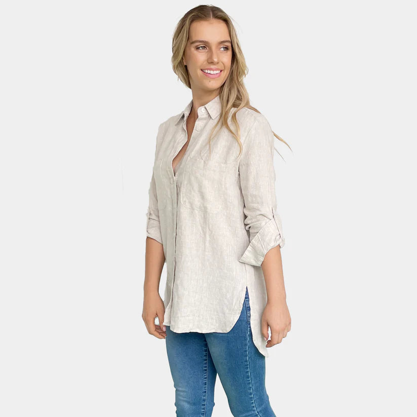 DEE LINEN SHIRT IN NATURAL